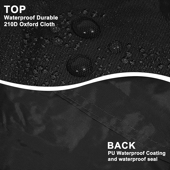 X AUTOHAUX Car Cover for Jeep Wrangler JK JL YJ TJ 4 Door 2007-2021 Outdoor Waterproof Sun Rain Dust Wind Snow Protection w/Driver Door Zipper Black