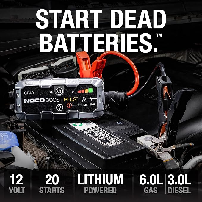 HOSA D5S-6 CAIG DeoxIT 5% Spray Contact Cleaner, 5 oz. & OCO Boost Plus GB40 1000 Amp 12-Volt UltraSafe Lithium Jump Starter Box, Portable Power Bank Charger