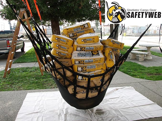 Gladiator Cargo Gear - SafetyWeb Cargo Net - Heavy Duty, Adjustable - Medium (MSW-100) 6.75' x 8'