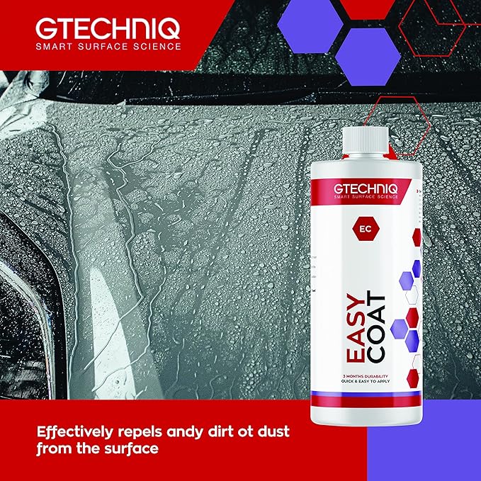 Gtechniq - Easy Coat Refill - Up to 3 Months of Durability; Quick & Easy to Apply; Coating Safe; Apply to Auto Paint or Glass Surfaces; Protect from UV Rays, Chemicals, Weather, Dirt (500 milliliters)