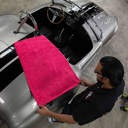 Chemical Guys MIC_723 Microfiber Towel (Red, 25" x 36") (Pack of 2)