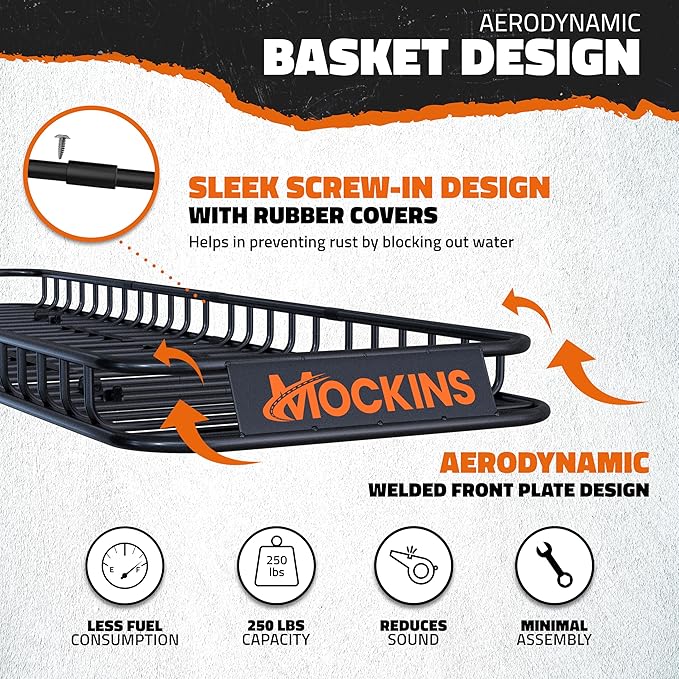 Mockins 85"x24"x4" Extendable Skinny Roof Rack Cargo Carrier w/ 20 CuFt Soft-Shell Rooftop Cargo Bag for Top of Car | 250 Lbs Cap Weatherproof Narrow Car Top Carrier Set w/Straps, Lock, & Carry Case