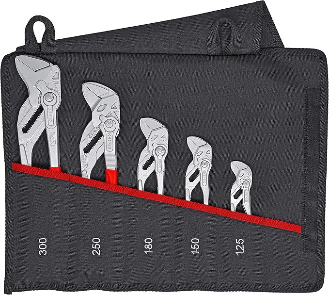 KNIPEX 5 Pc Pliers Wrench Set with KNIPEX 3 Piece Cobra Pliers Set