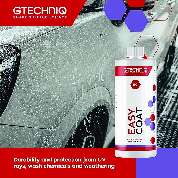 Gtechniq - Easy Coat Refill - Up to 3 Months of Durability; Quick & Easy to Apply; Coating Safe; Apply to Auto Paint or Glass Surfaces; Protect from UV Rays, Chemicals, Weather, Dirt (500 milliliters)