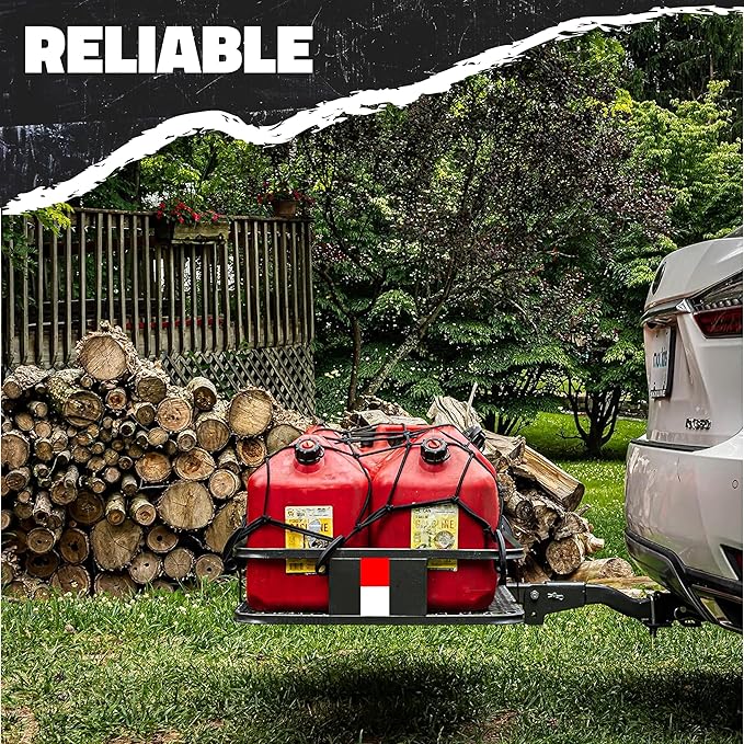 Mockins 36"x20" Heavy Duty Cargo Net for Pickup Truck Bed Expandable Up to 75"x40" | 6mm Thick Elastic Bungee Net with Hooks for Truck, SUV & Car | 4"x4" Mesh Square Cargo Netting for Any Type of Load